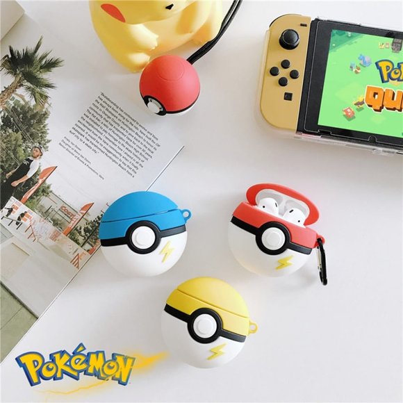 Pokemon 'Blue Pokeball' Premium AirPods Case Shock - Picture 3 of 4
